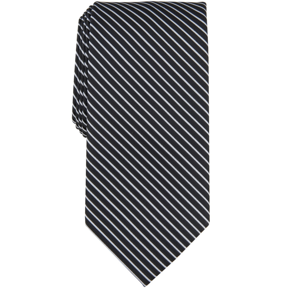 Perry Ellis Men Keen Stripe Tie Black One Size